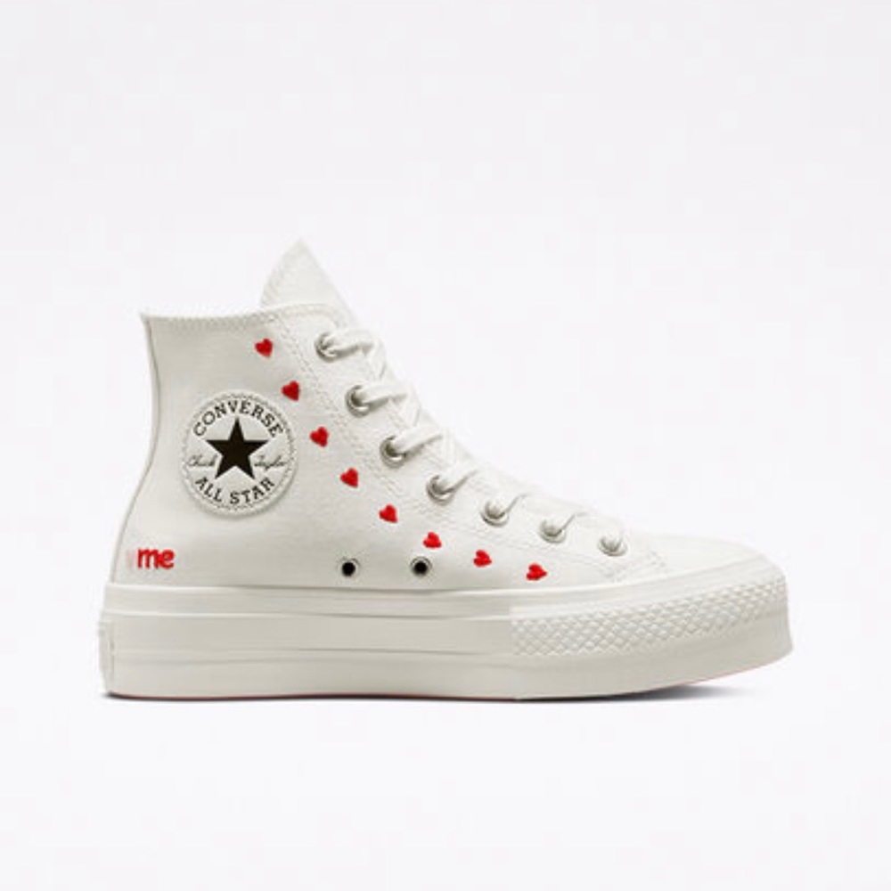 Valentines converse platform sneakers